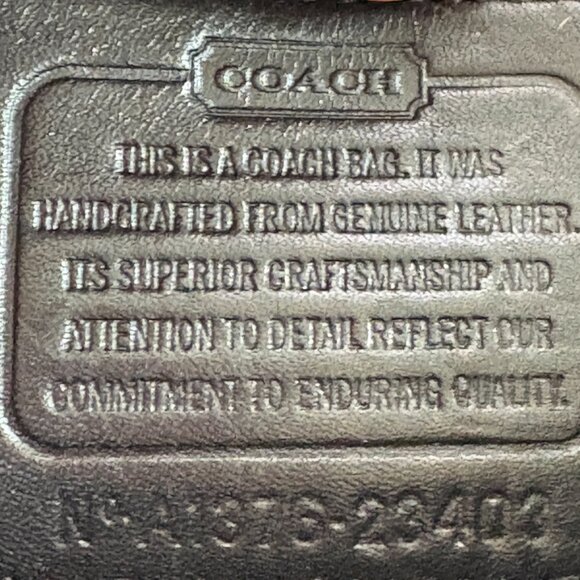 Coach Penelope Crossbody Bag Black Leather Turnlock Flap 23404 Vintage Rare - Picture 7 of 16